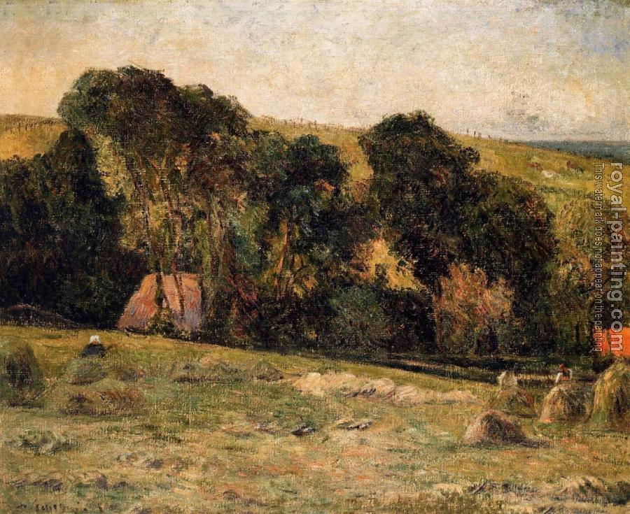 Paul Gauguin : Haymaking near Dieppe